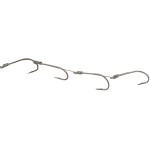 Fishing mount with 4 hooks, hook size 7, 30 cm, green/silver color